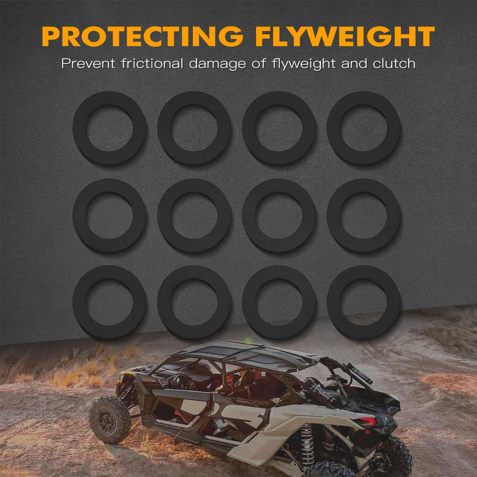 NiceCNC 12PCS Clutch Weights Gaskets For Can-Am Maverick X3 Max R 4x4 Turbo DPS Commander 1000R 4x4 XT-P DPS