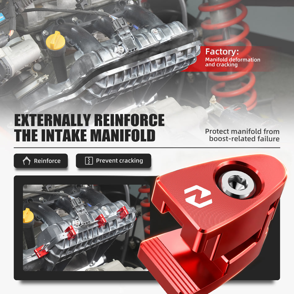 NICECNC Intake Manifold Reinforcement Bracket Aluminum Alloy Compatible with Can Am Maverick X3 / R / RR / MAX R / MAX RR 2017-2025
