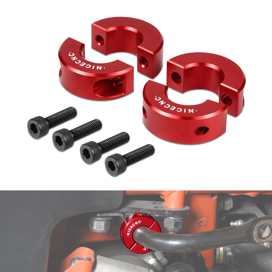 NICECNC Aluminum Two-Piece Front Sway Bar Clamping Collar Compatible with Can Am x3 2017-2020