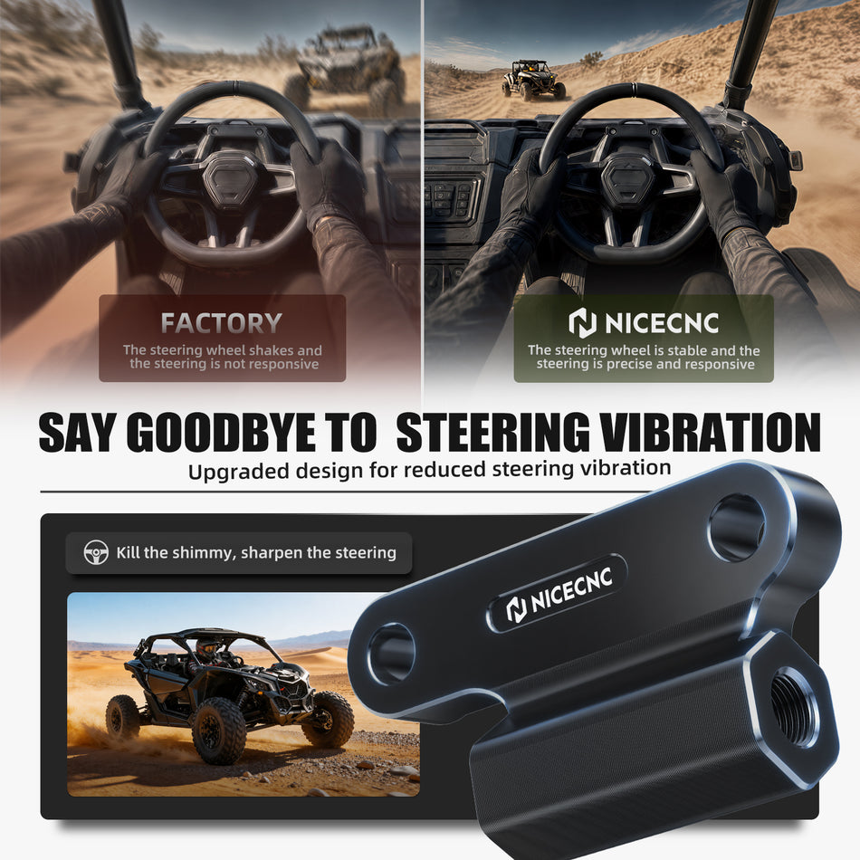 NICECNC Steering Flag Aluminum Alloy Compatible with Can Am Maverick x3 2017-2021
