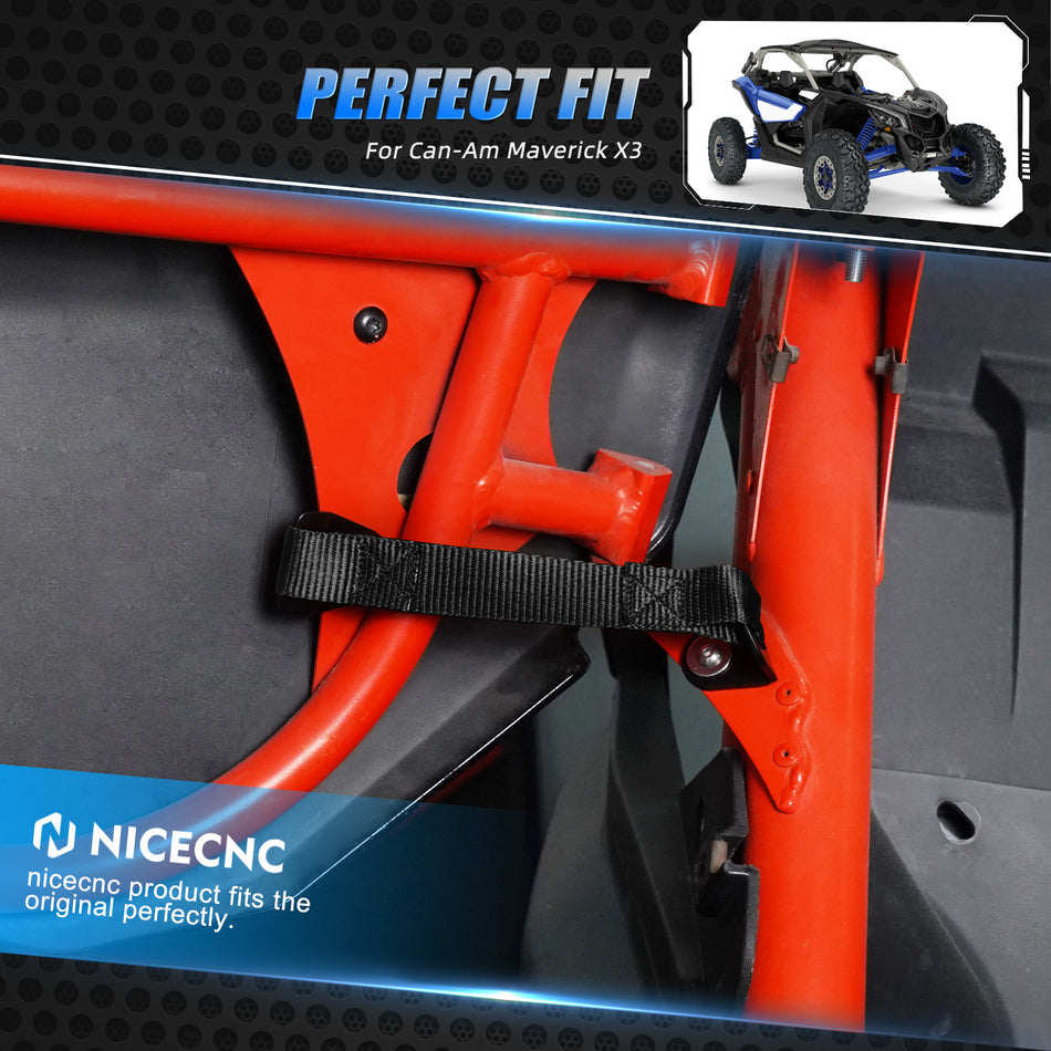 NiceCNC 2PCS Door Limit Straps For Can Am Maverick X3 2017-2022