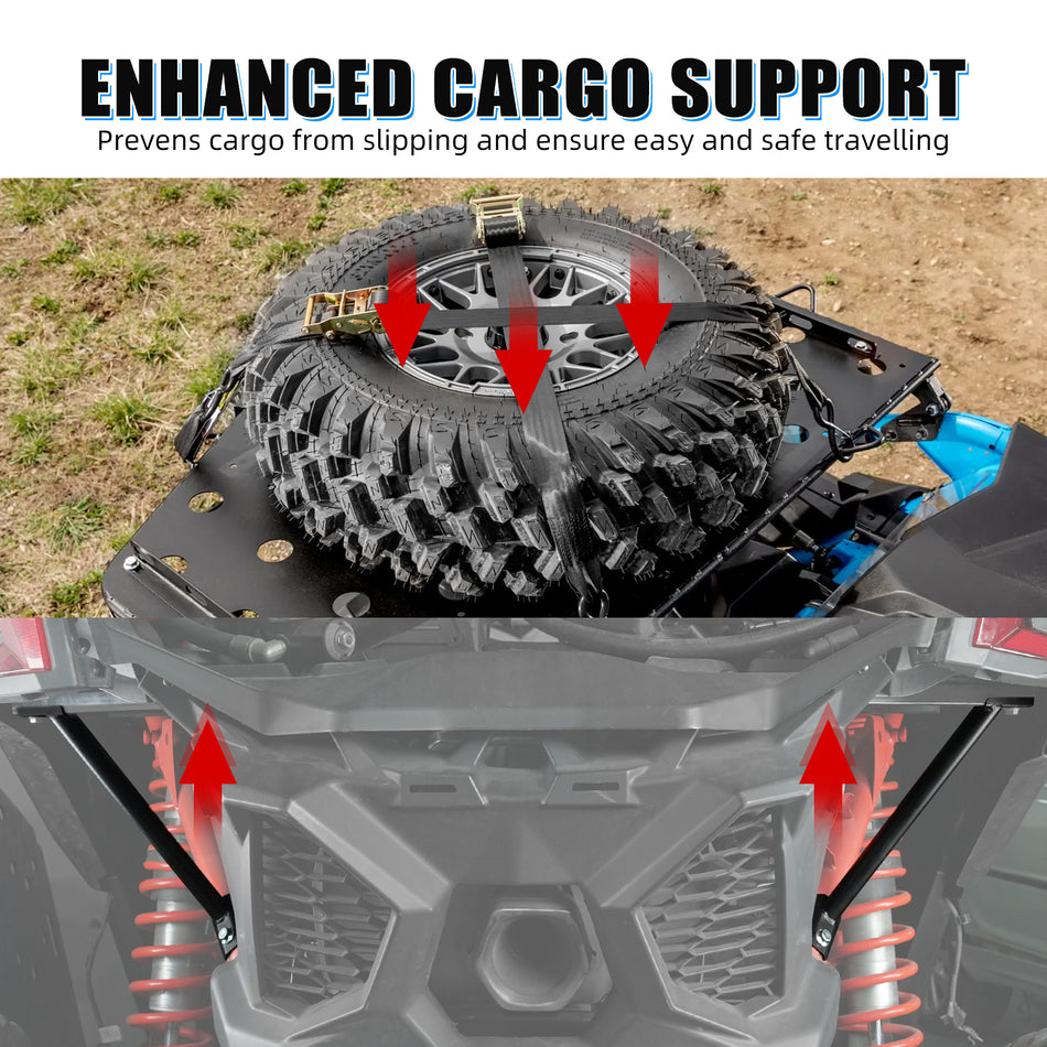 NICECNC Rear Luggage Rack Support Kit Compatible with Can Am x3 2018-2022
