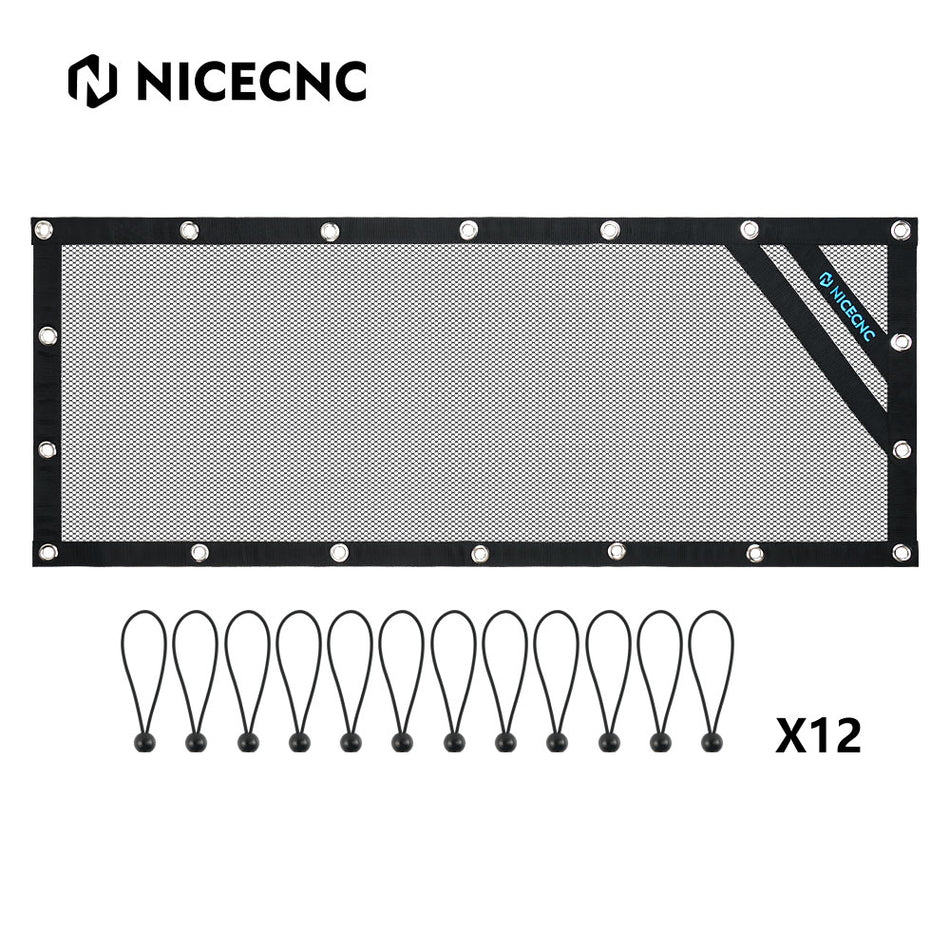 NiceCNC Cage Race Net Mesh Rear Panel For Polaris RZR 570 800 1000 900 RZR XP Turbo 2015-2022 (2 Seater)