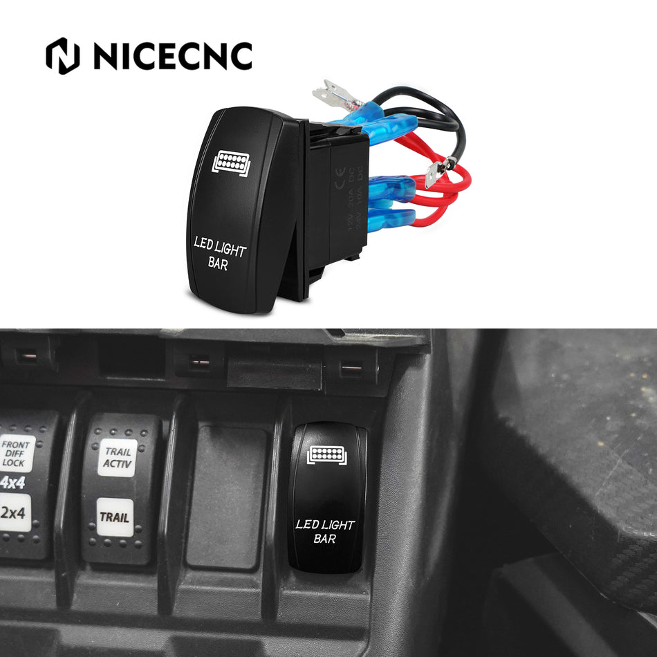 LED Light Bar Switch with Switch Jumper Wire Set 12V/14V For Arctic Cat MAVERICK X3 Polaris RZR XP TURBO 1000 RZR PRO XP ATV UTV