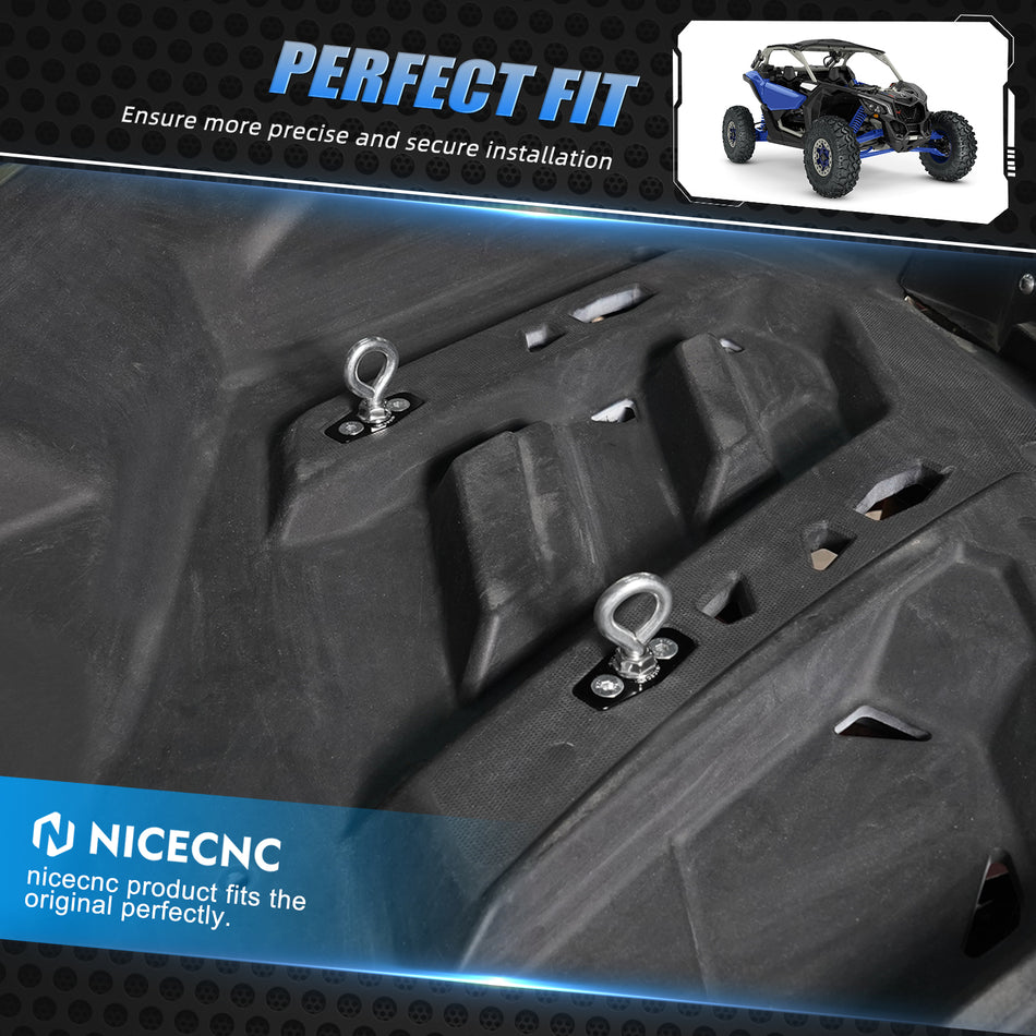 NiceCNC Lock Tie Down Cargo Anchors For Can-Am Maverick X3 4x4 RR XRC Turbo DPS