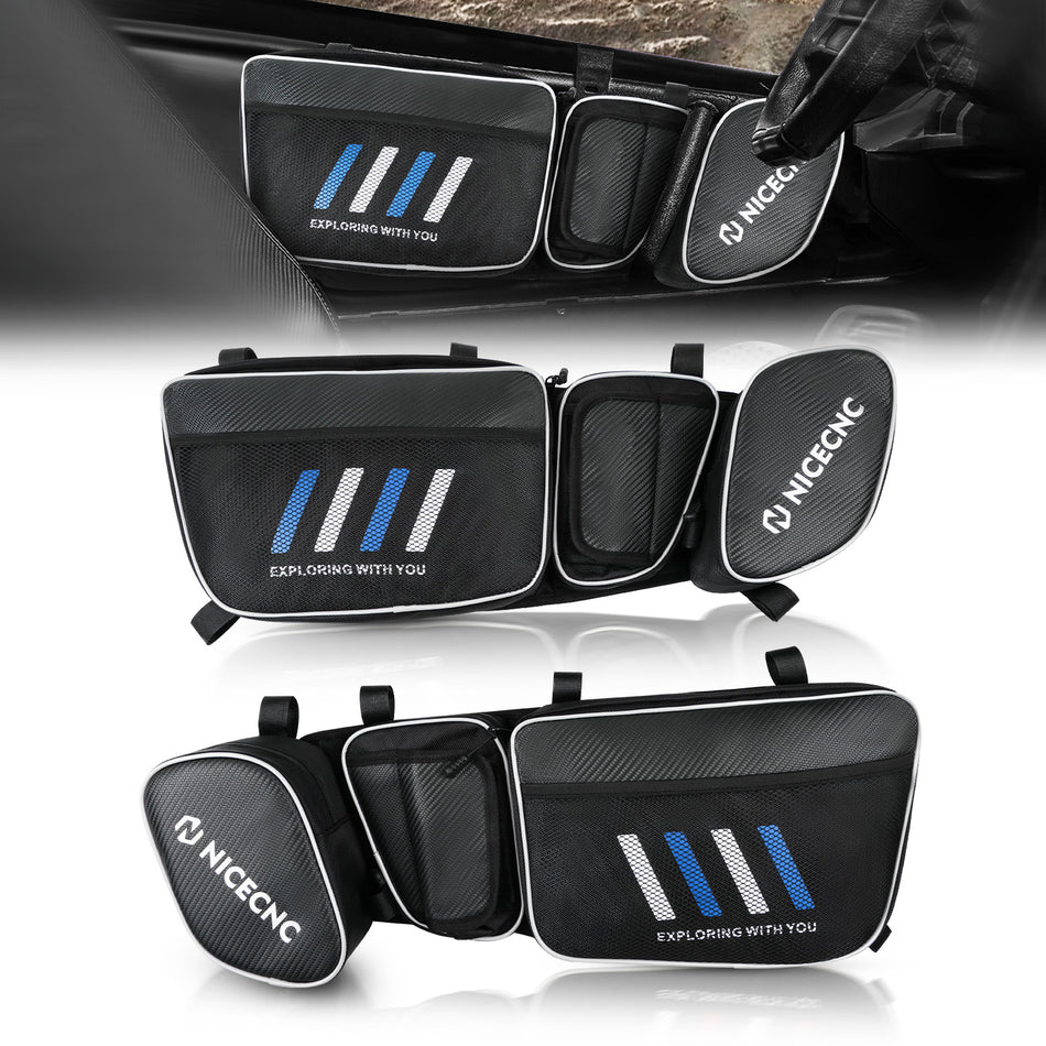 NICECNC L and R Front Side Door Doorbag Storage Bag W/ Knee Pad for Canam Maverick X3 2017-2020 2021 2022 2023