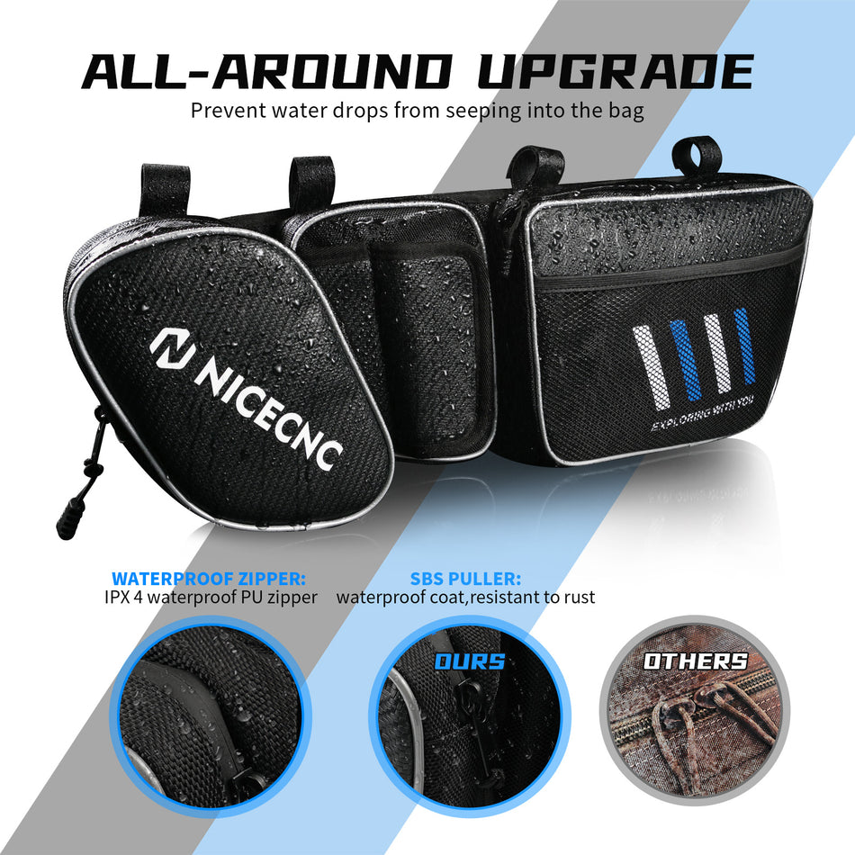 NICECNC L and R Front Side Door Doorbag Storage Bag W/ Knee Pad for Canam Maverick X3 2017-2020 2021 2022 2023