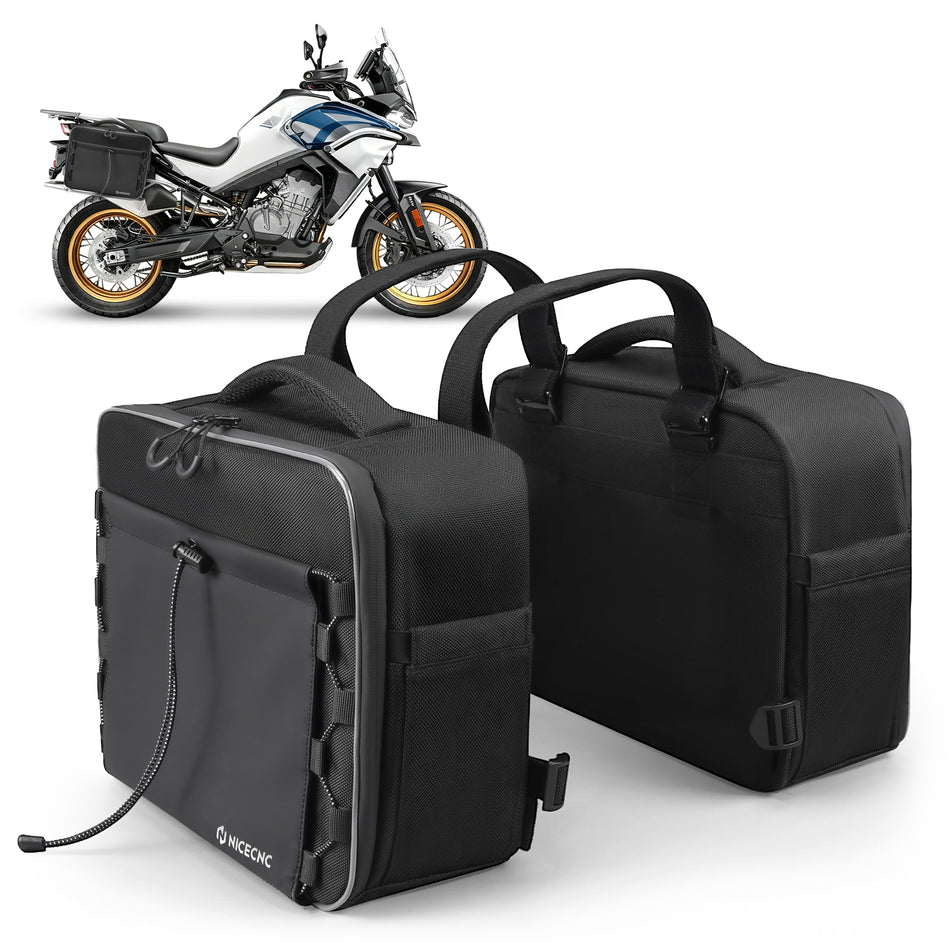 NICECNC Motorcycle Rear Seat 30L Panniers Side Luggage Throw Over Saddle Bags