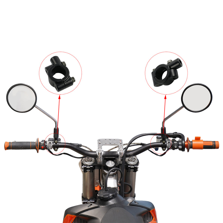 NICECNC Handlebar Mirror Mount Holders Adapter Aluminum for motorcycle w 7/8"handle bar