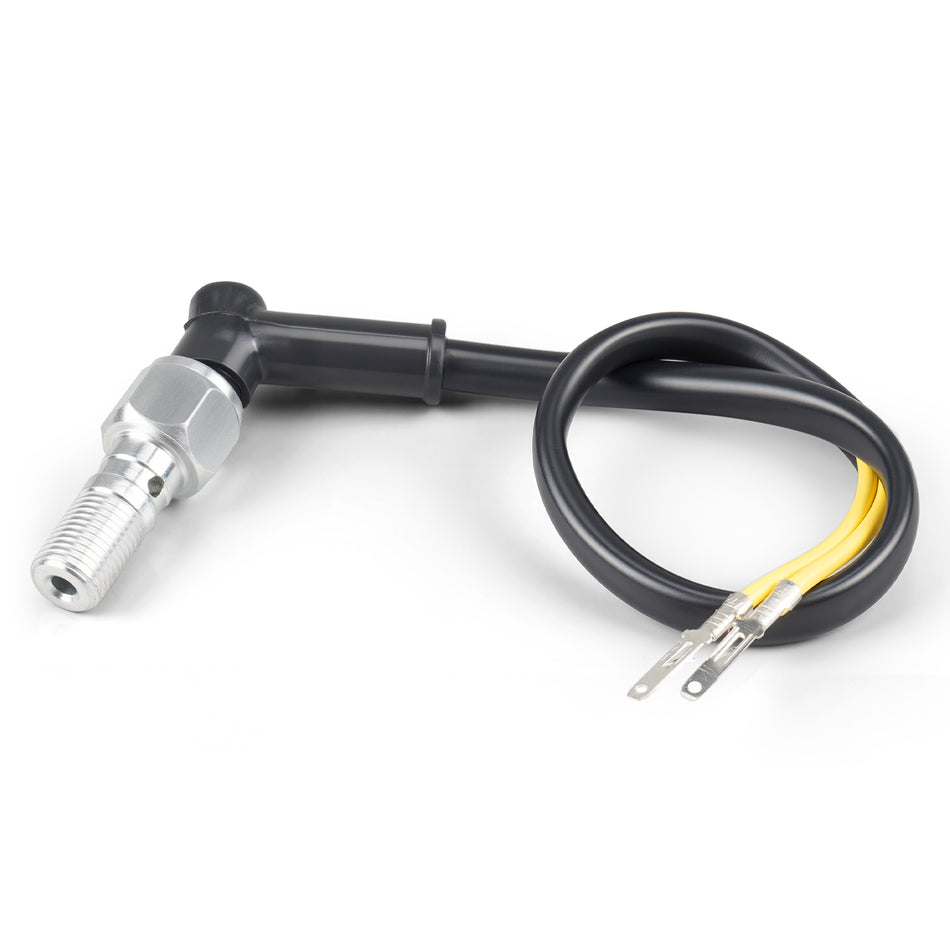 NICECNC Single Banjo Bolt M10x1.0 Pitch Hydraulic Pressure Brake Light Switch for Motorcycle