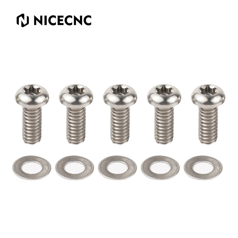 5pcs Titanium Alloy Derby Cover Screws For Harley Ultra Limited Tri Glide Street Glide