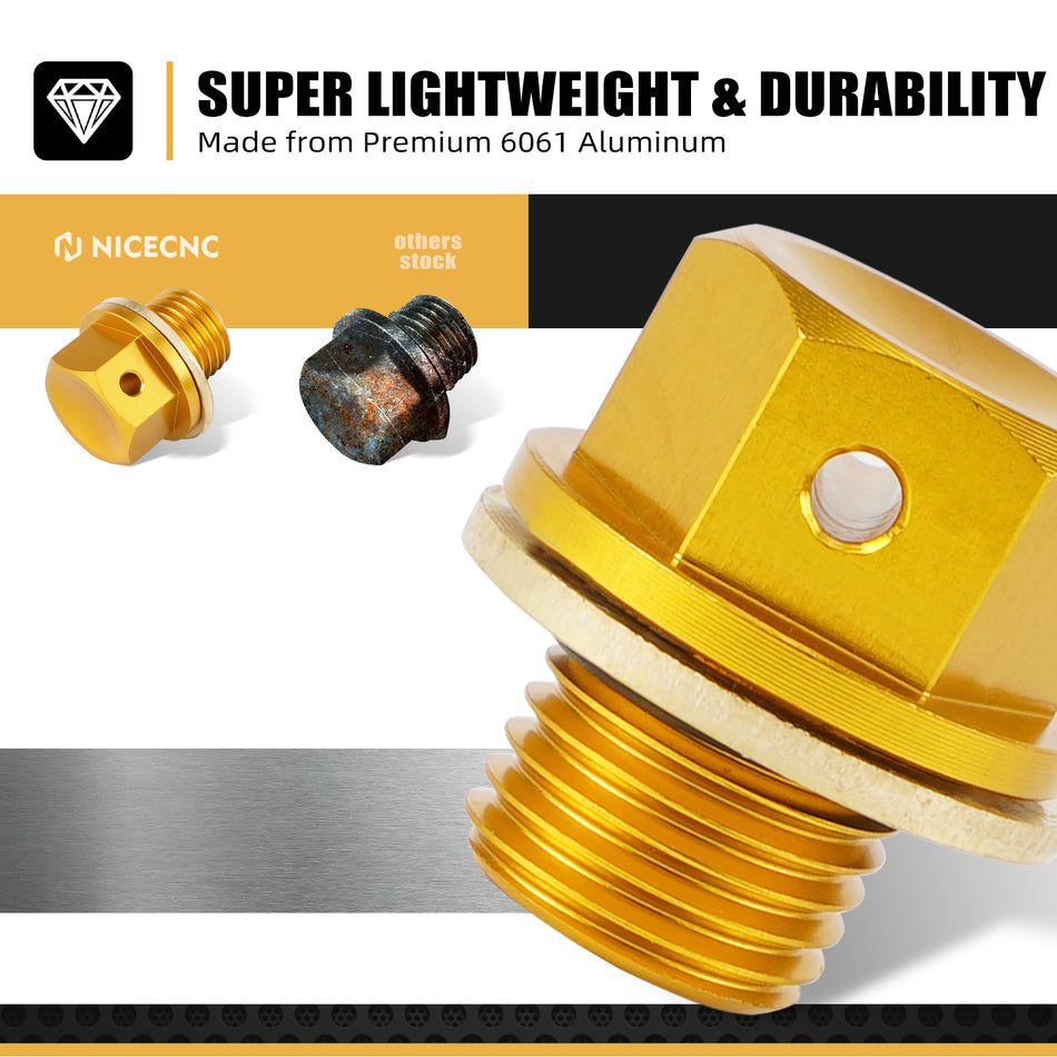 NICECNC Magnetic Engine Oil Drain Bolt Plug for Suzuki RM85 RM125 RM250 RMZ250 DRZ250 DRZ400