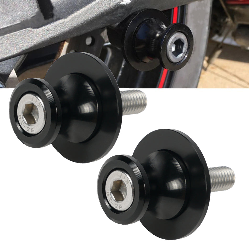 NICECNC 6mm M6 Motorcycle Swingarm Spools for Yamaha R1 R6 R7 R6S FZ1 FZ8 MT01 MT03 MT09 FZ07 FZ09 Rear Stand Swingarm Sliders