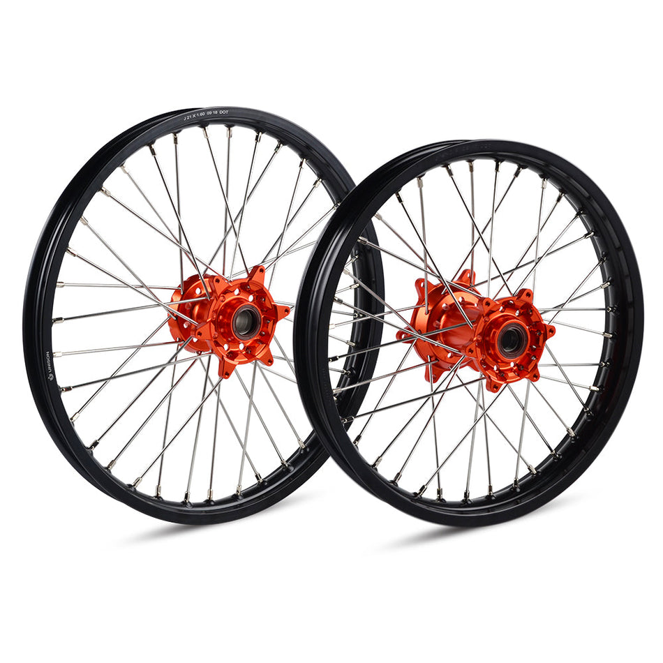 21" 18" DOT Front & Rear Wheel Set Hub Rims for KTM