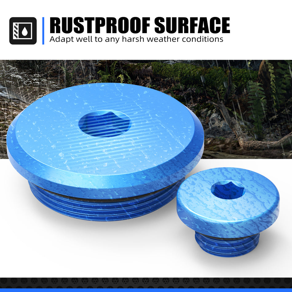 NICECNC Engine Plugs Kit for Yamaha YZ450F YZ250F 2019-2023 YFZ 450X 2010-2011 YFZ450R 2010-2023