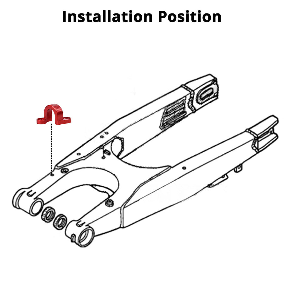 Rear Swingarm Brake Hose Line Clamp For Honda CRF250R 2004-2009 CR125/250R 1998-2007