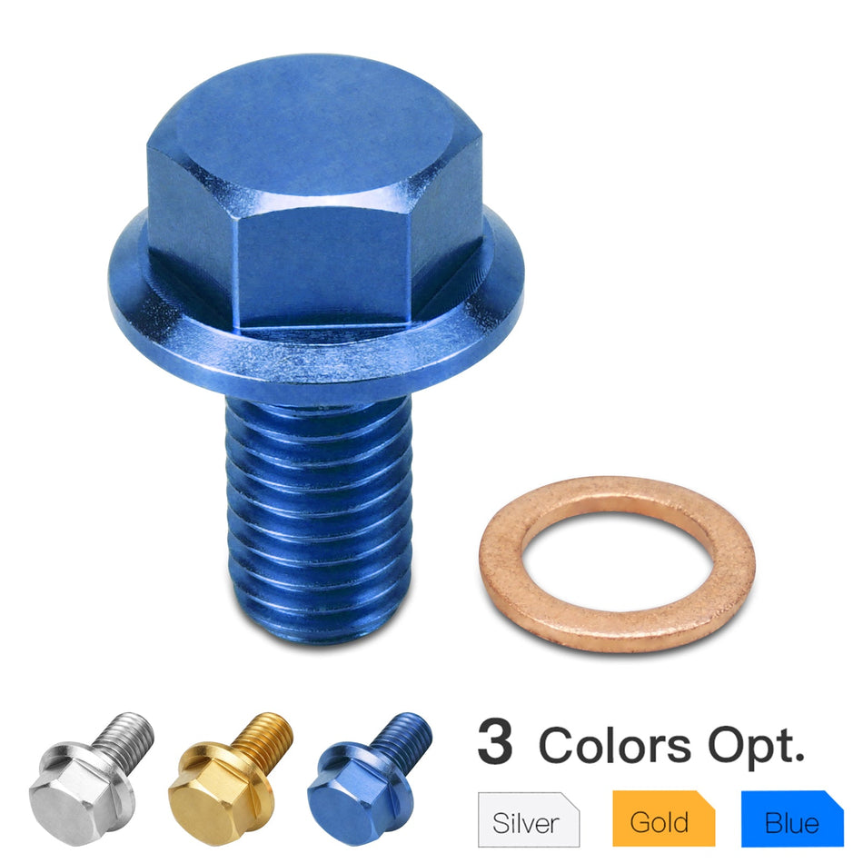 Crankcase Oil Drain Bolt Flange Screw For Yamaha Raptor 700 2006-2021 700R 2011-2021 YFZ450 2004-2013